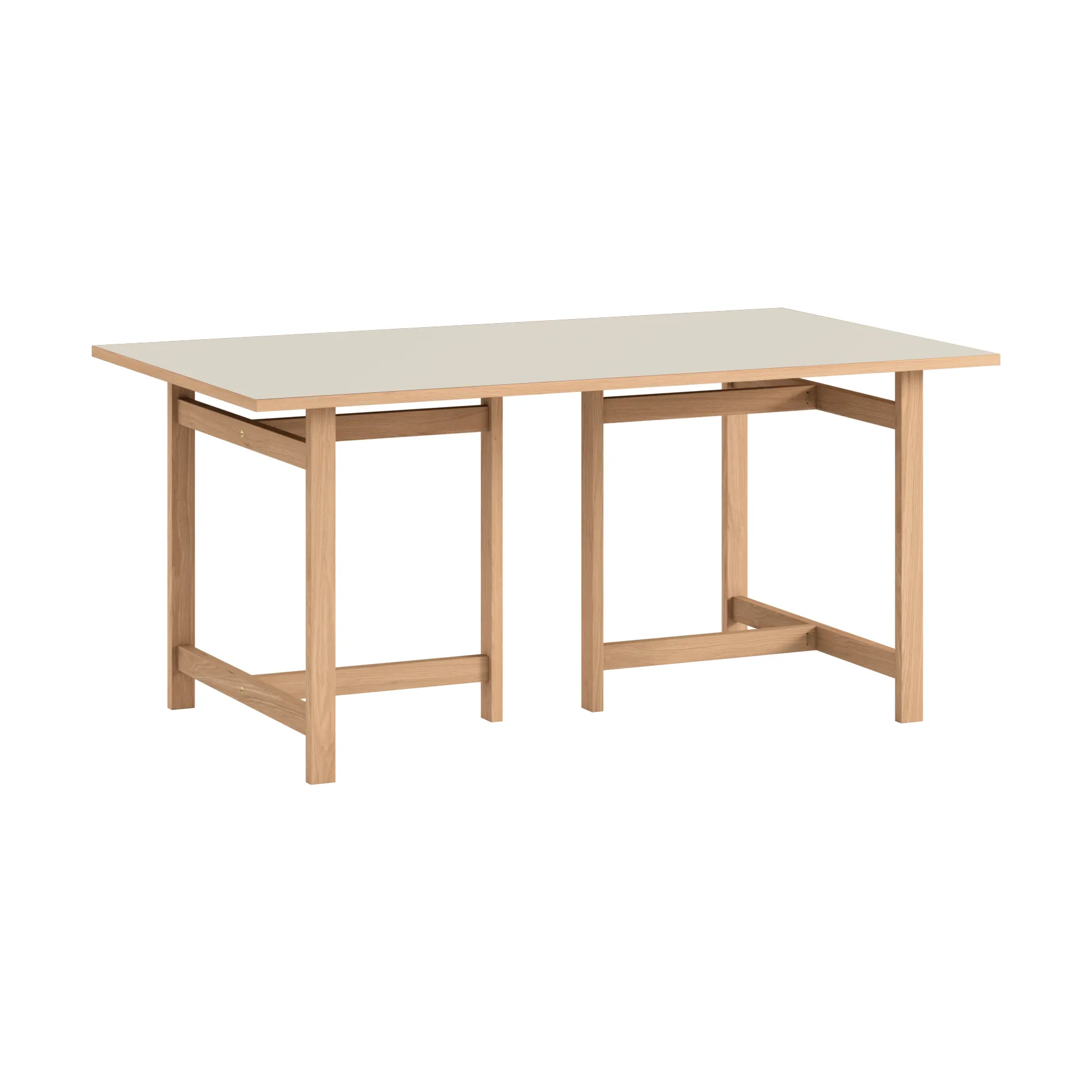 Moebe Rectangular spisebord, Light grey, 160x90 cm MOEBE