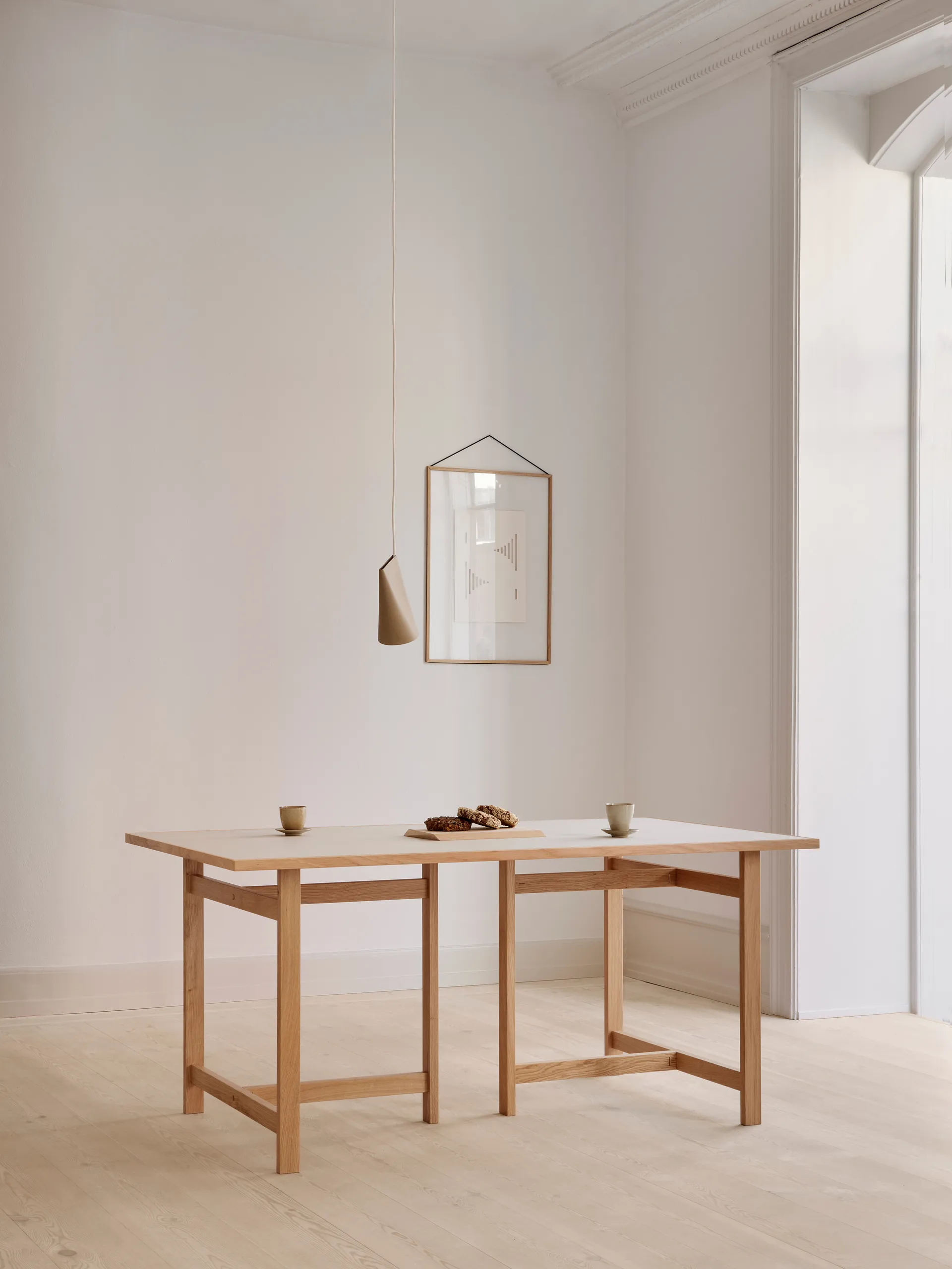 Moebe Rectangular spisebord, Light grey, 220x90 cm MOEBE