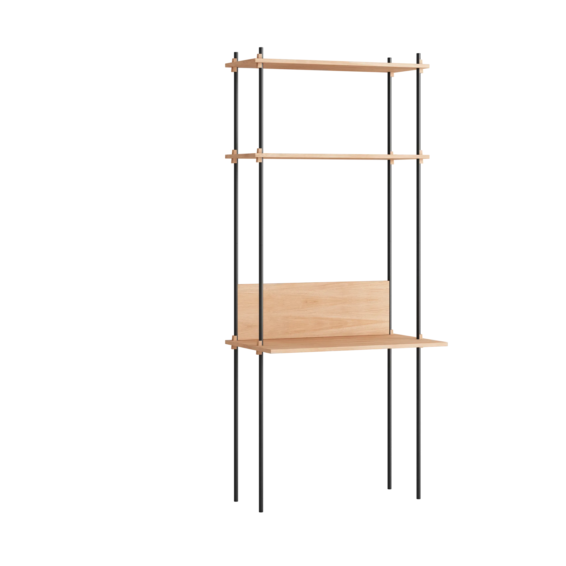 Moebe shelving system s.200.1.D, Eg/Sort MOEBE