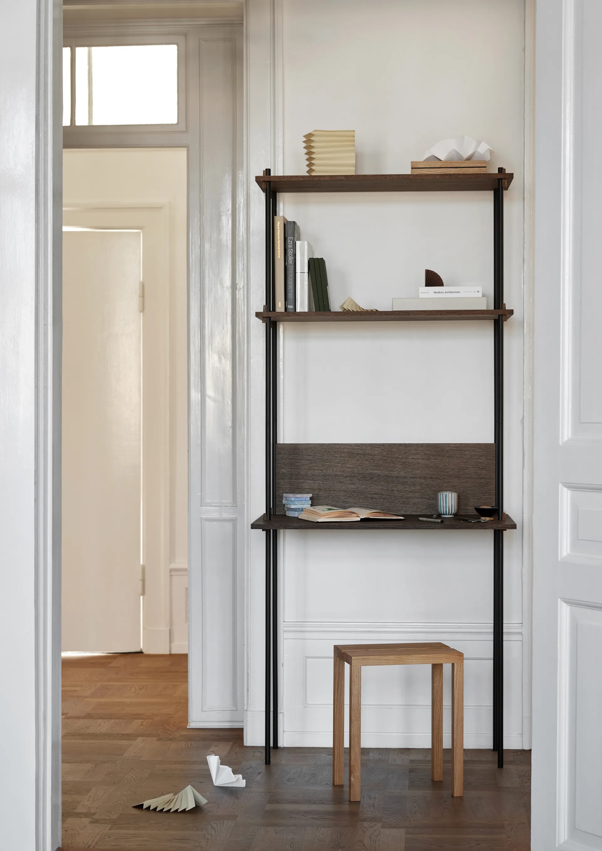 Moebe shelving system s.200.1.D, Røget eg/Sort MOEBE