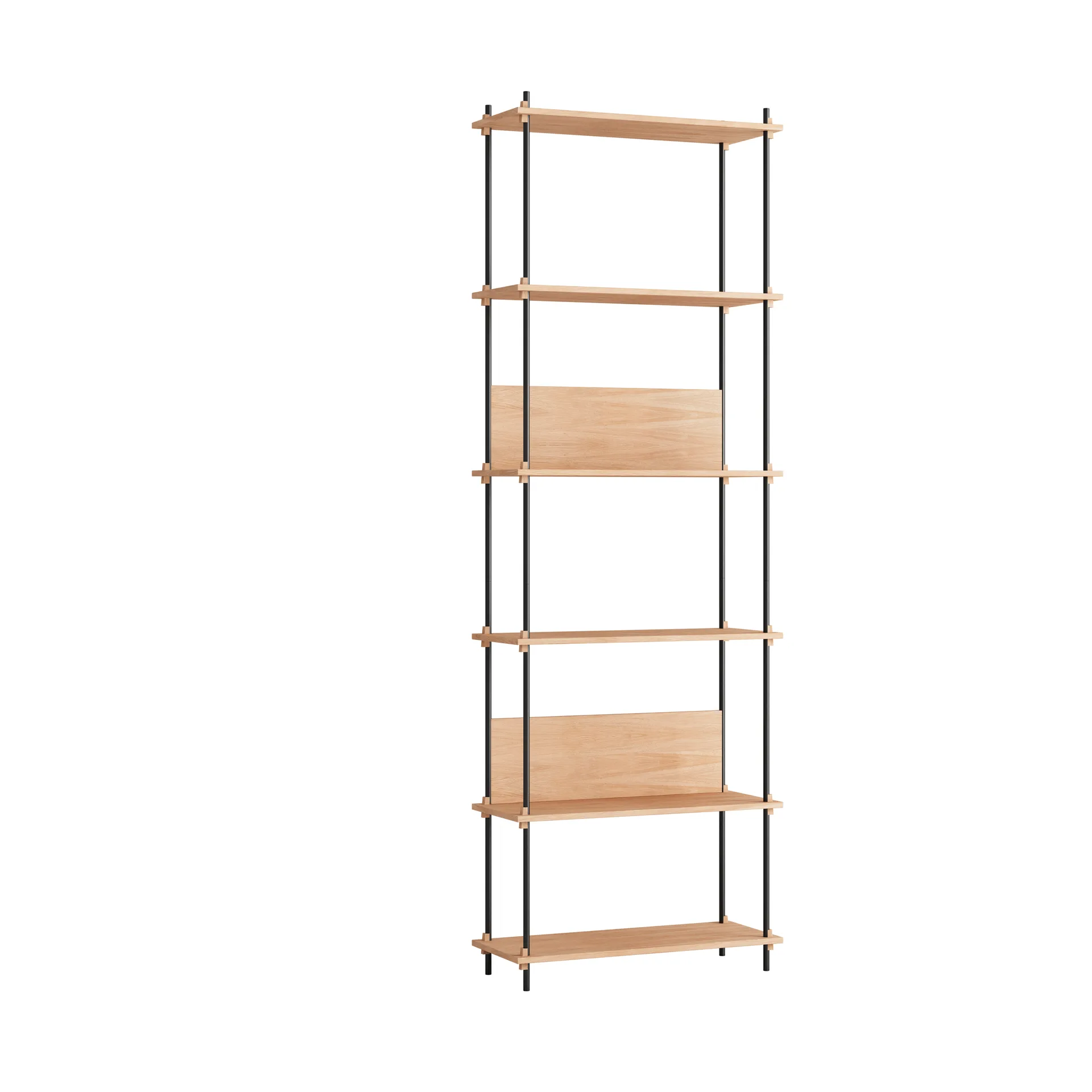 Moebe shelving system s.255.1.A, Eg/Sort MOEBE