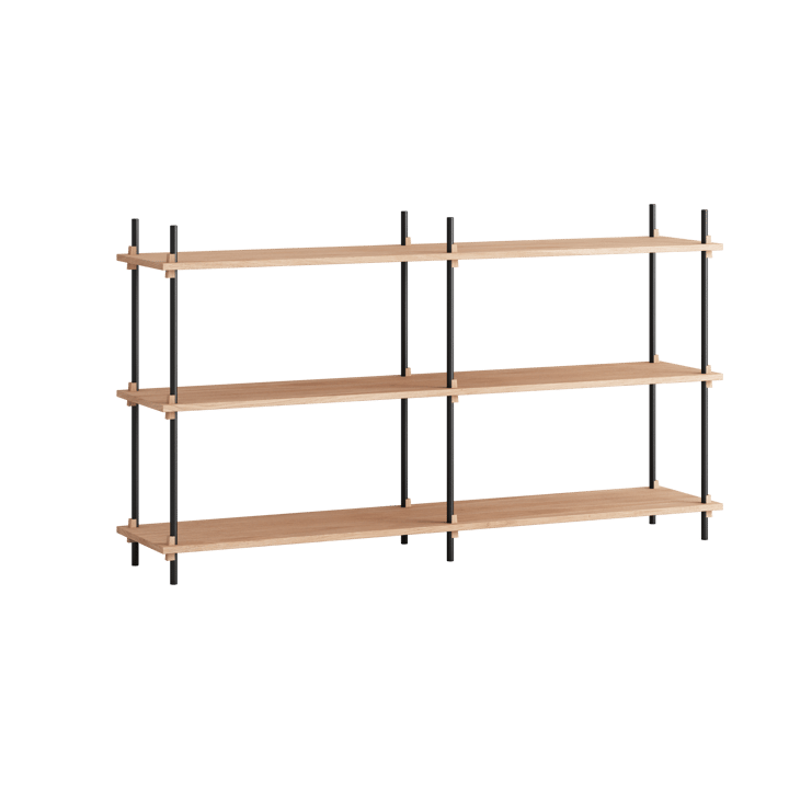 Moebe shelving system s.85.2.B - Eg/Sort - MOEBE