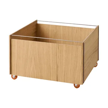 Moebe Storage Chest sofabord med opbevaring - Olieret eg-rustfrit stål, 60x61x38.2 cm - MOEBE