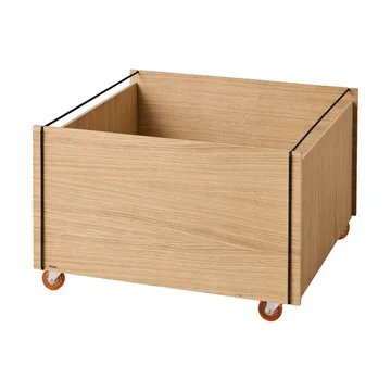Moebe Storage Chest sofabord med opbevaring - Olieret eg-sort, 60x61x38.2 cm - MOEBE
