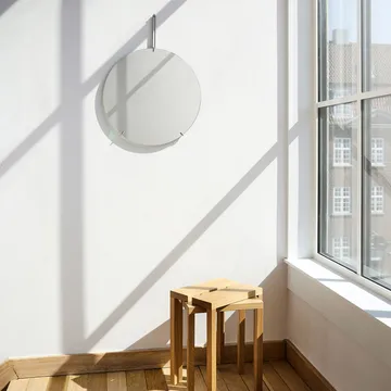 Moebe vægspejl Ø50 cm - Stainless steel - MOEBE