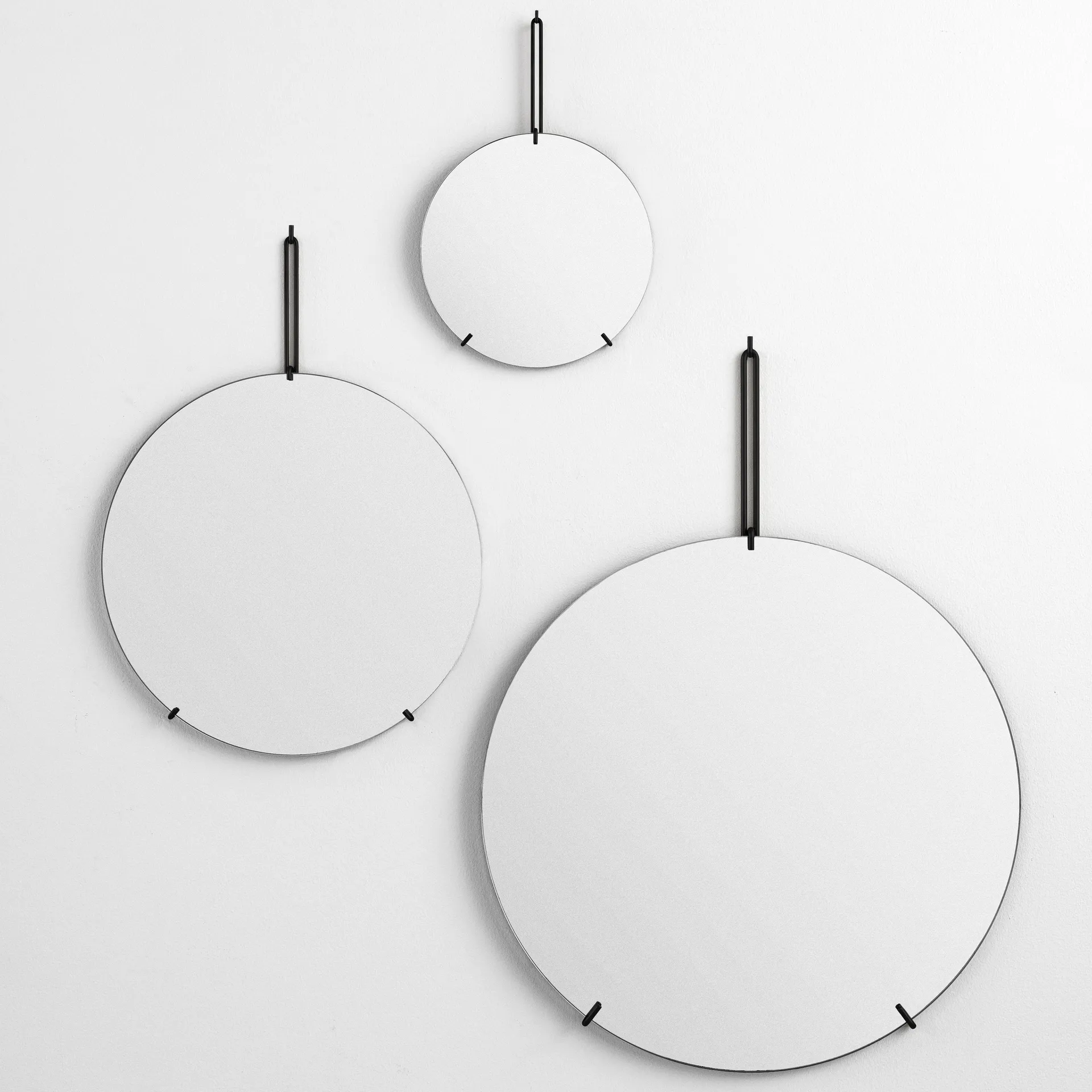 Moebe Wall mirror Ø 50 cm, sort MOEBE