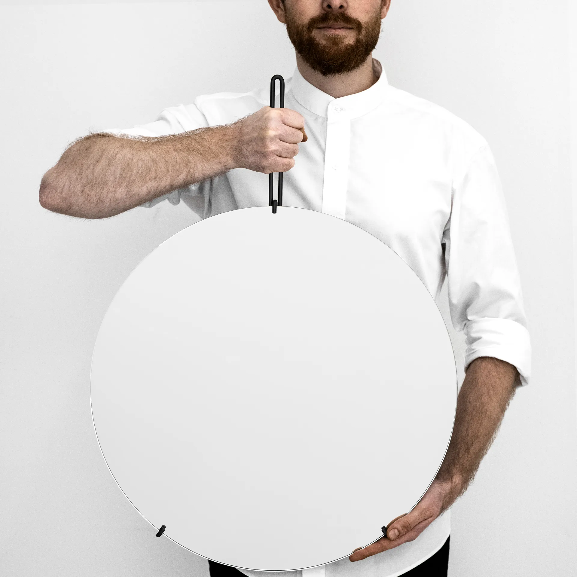 Moebe Wall mirror Ø 50 cm, sort MOEBE