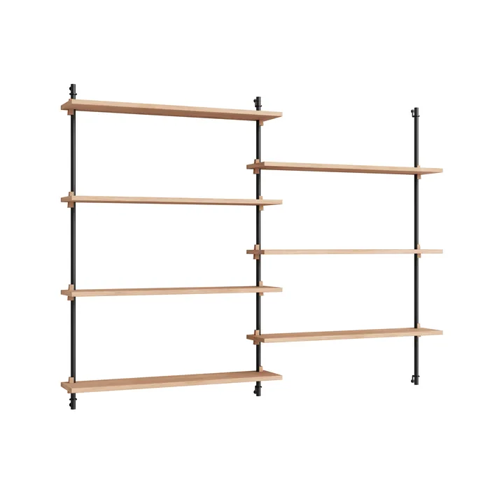 Moebe wall shelving ws.115.2 - Eg/Sort - MOEBE