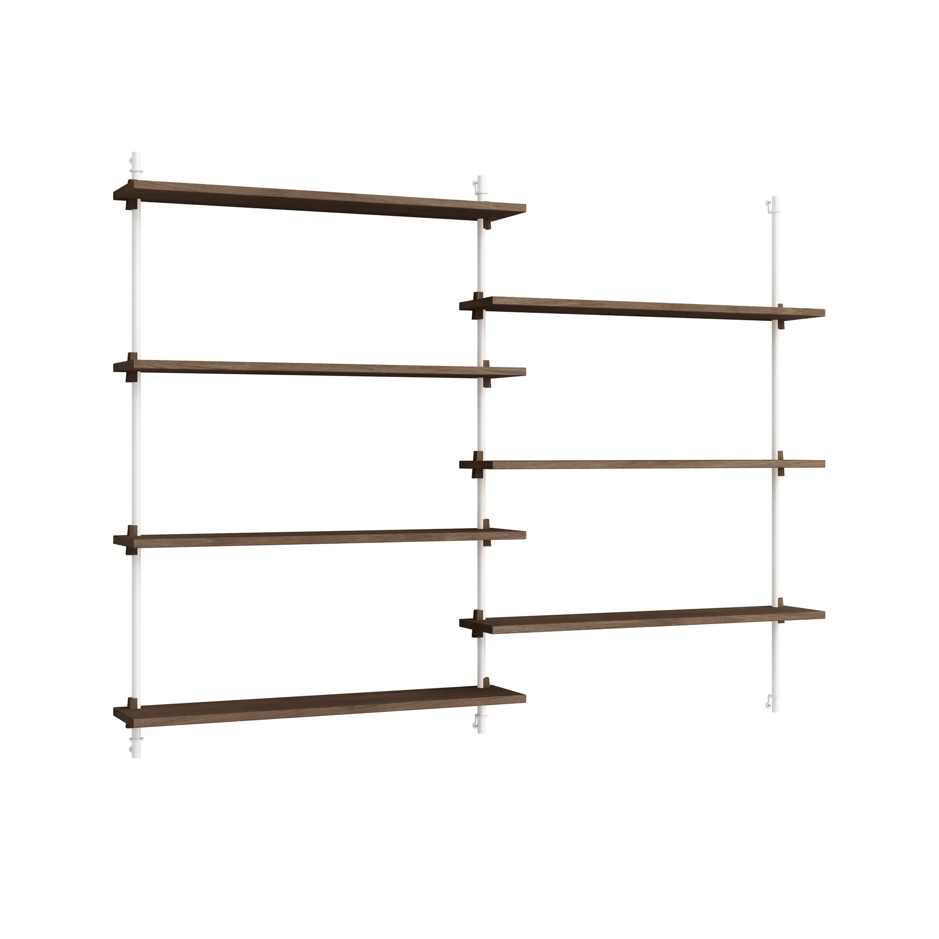 Moebe wall shelving ws.115.2, Røget eg/Hvid MOEBE