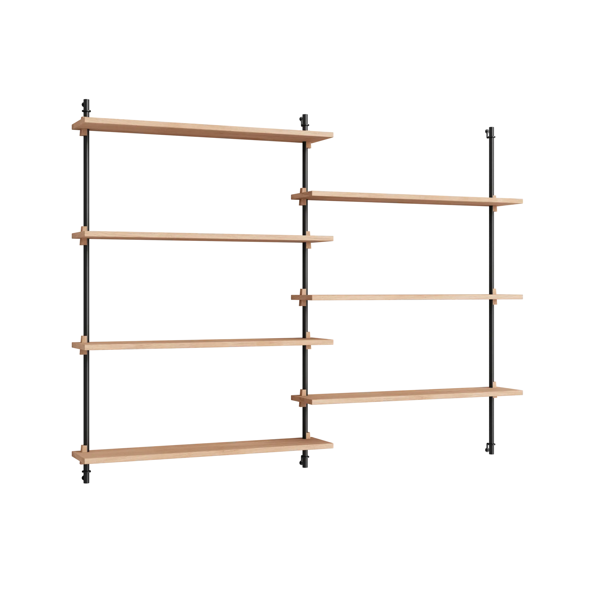 Moebe wall shelving ws.115.2.B, Eg/Sort MOEBE