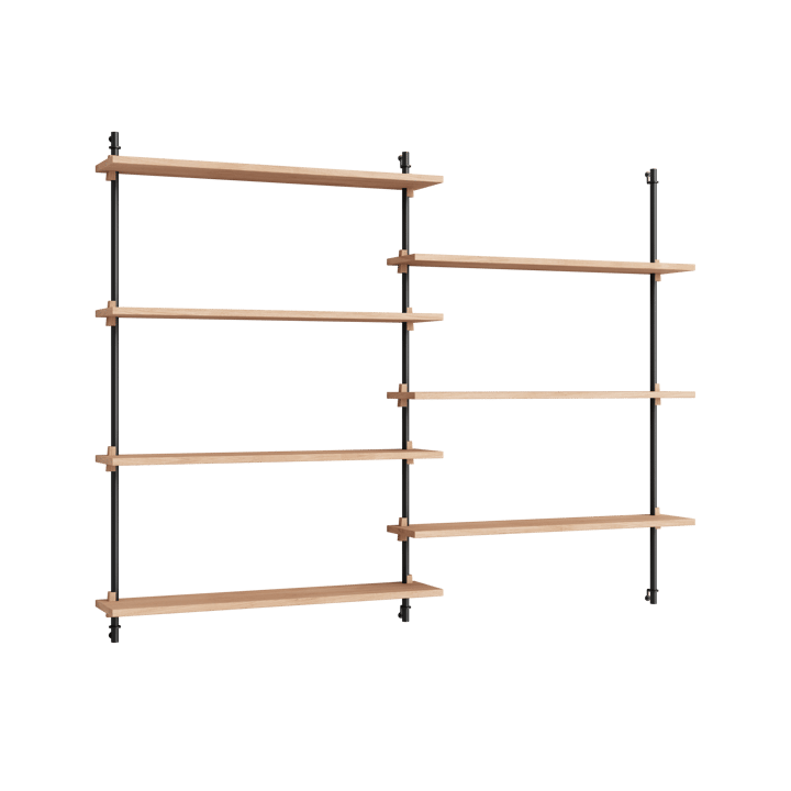 Moebe wall shelving ws.115.2.B - Eg/Sort - MOEBE