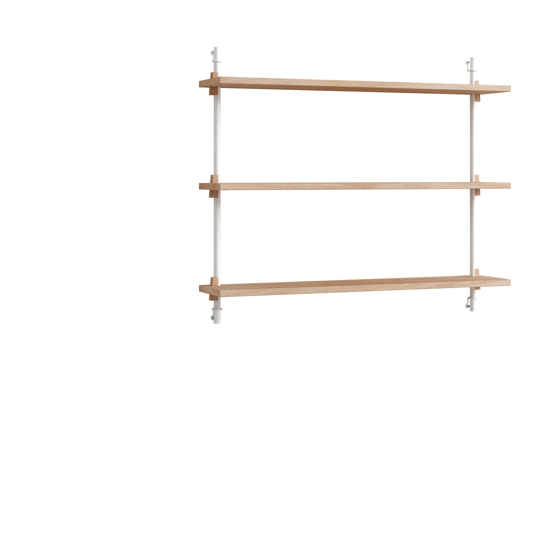 Moebe wall shelving ws.65.1, Eg/Hvid MOEBE