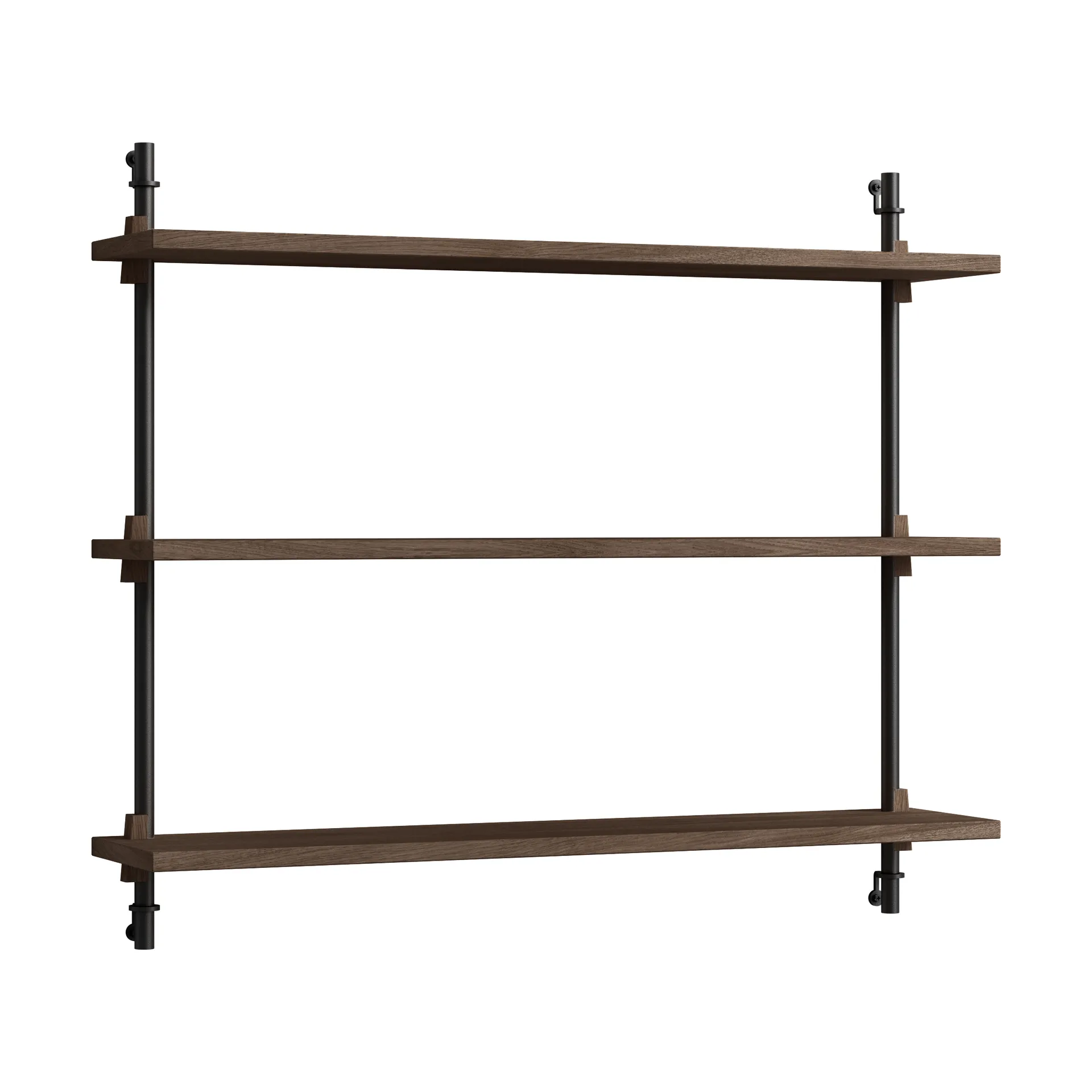 Moebe wall shelving ws.65.1, Røget eg/Sort MOEBE