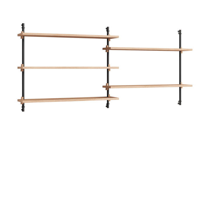 Moebe wall shelving ws.65.2.B - Eg/Sort - MOEBE