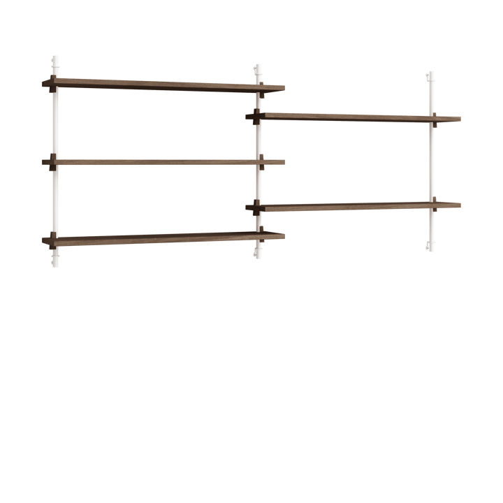 Moebe wall shelving ws.65.2.B - Røget eg/Hvid - MOEBE