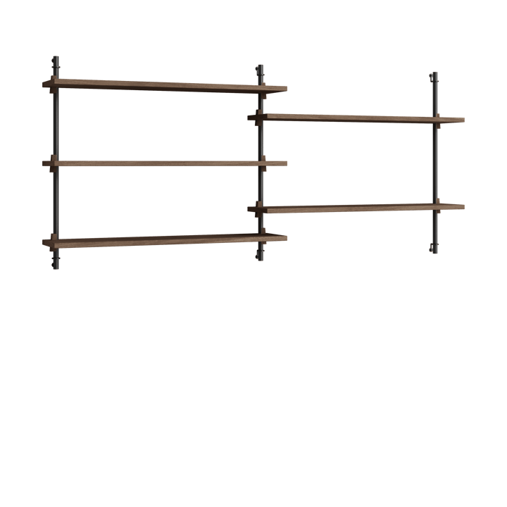 Moebe wall shelving ws.65.2.B - Røget eg/Sort - MOEBE