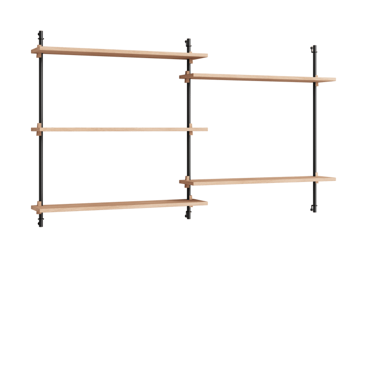 Moebe wall shelving ws.85.2.B - Eg/Sort - MOEBE