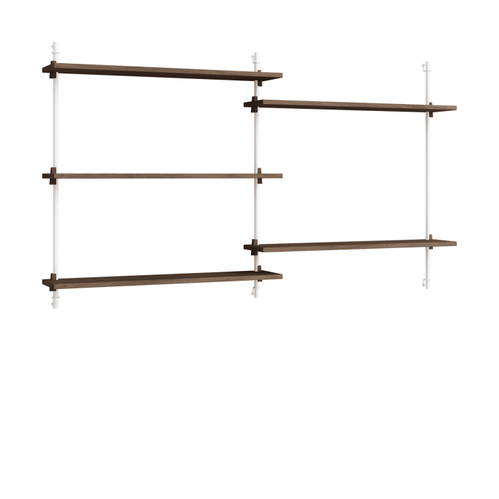 Moebe wall shelving ws.85.2.B - Røget eg/Hvid - MOEBE