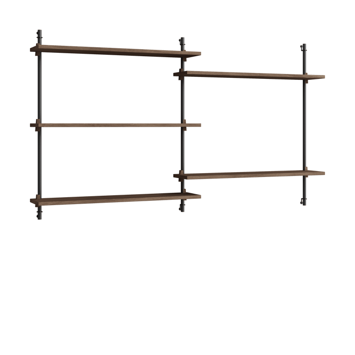 Moebe wall shelving ws.85.2.B - Røget eg/Sort - MOEBE