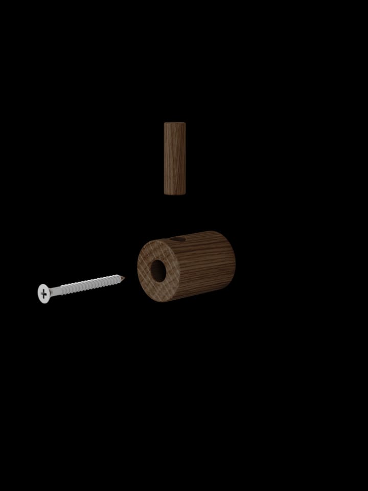 Moebe wooden wall hook krog, Røget eg MOEBE
