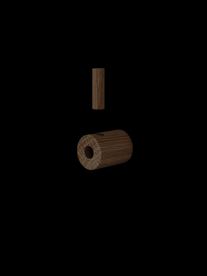 Moebe wooden wall hook krog, Røget eg MOEBE