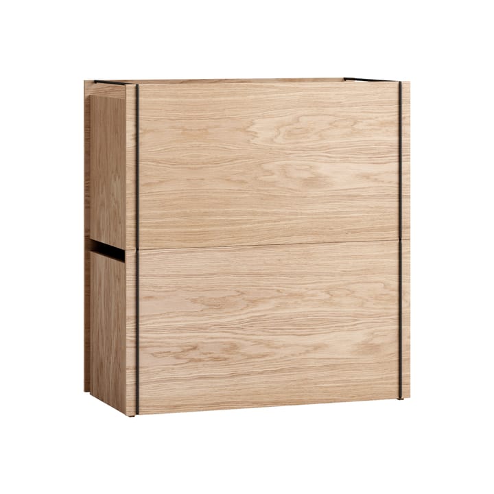 Opbevaringskasse eg 33x60 cm, Wood/Black MOEBE