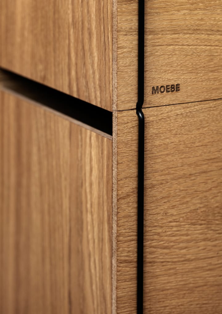 Opbevaringskasse eg 33x60 cm, Wood/Black MOEBE