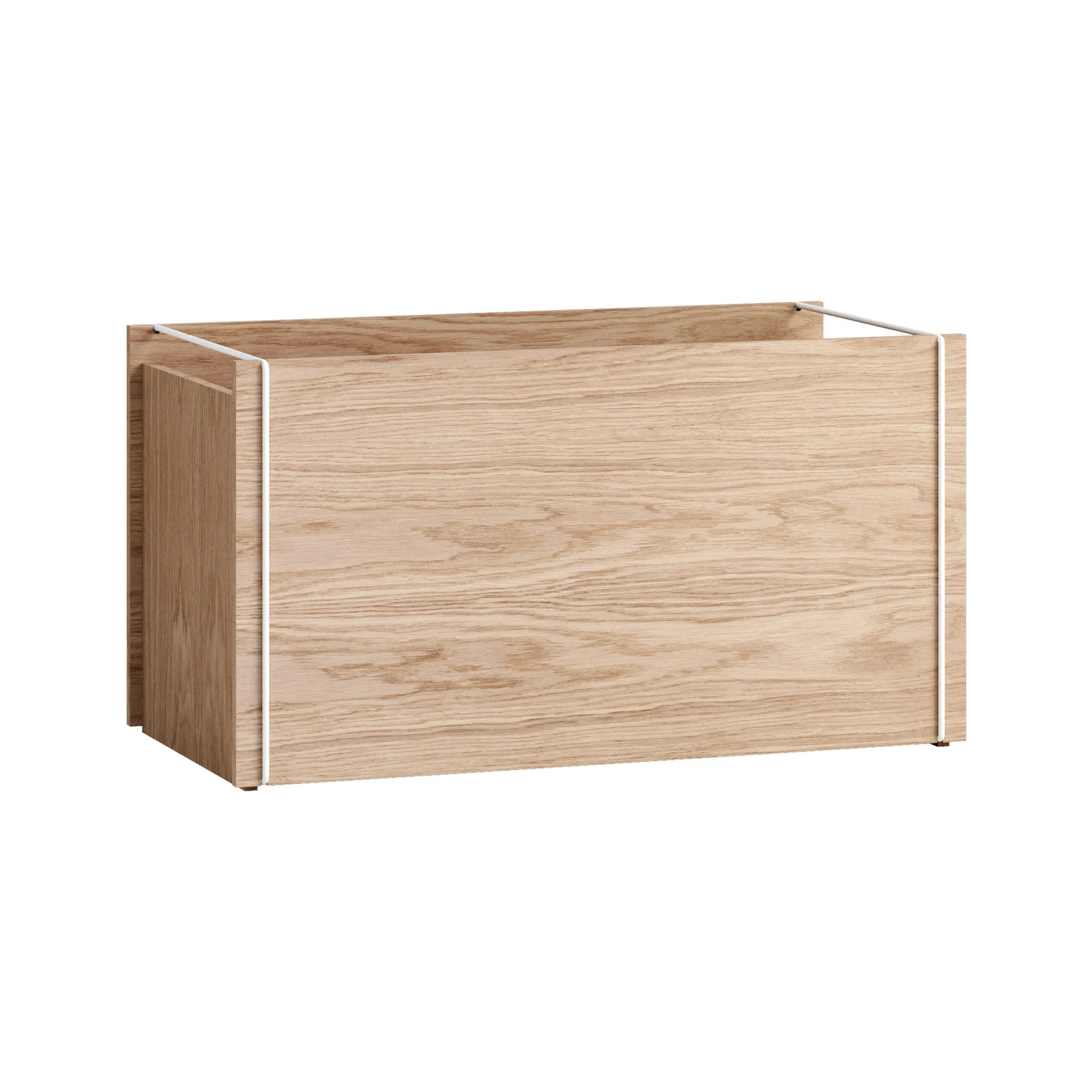 Opbevaringskasse eg 33x60 cm, Wood/White MOEBE