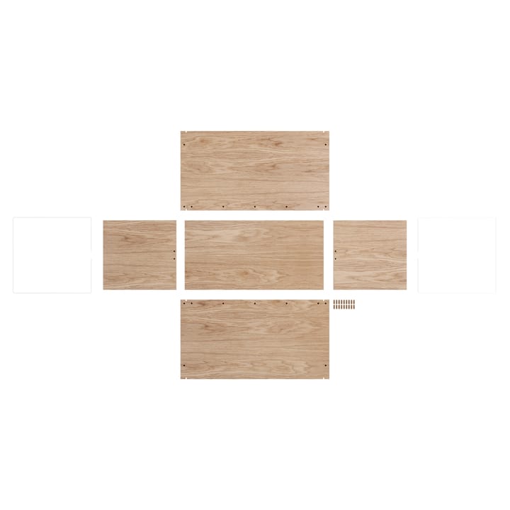Opbevaringskasse eg 33x60 cm, Wood/White MOEBE