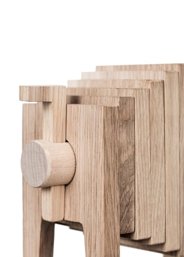 Polygrif egetræsskulptur 21x32 cm - Wood/Black - MOEBE