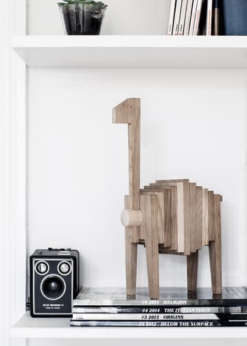 Polygrif egetræsskulptur 21x32 cm - Wood/Black - MOEBE