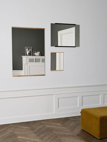 Rektangulær vægspejl 50x70 cm - Black - MOEBE