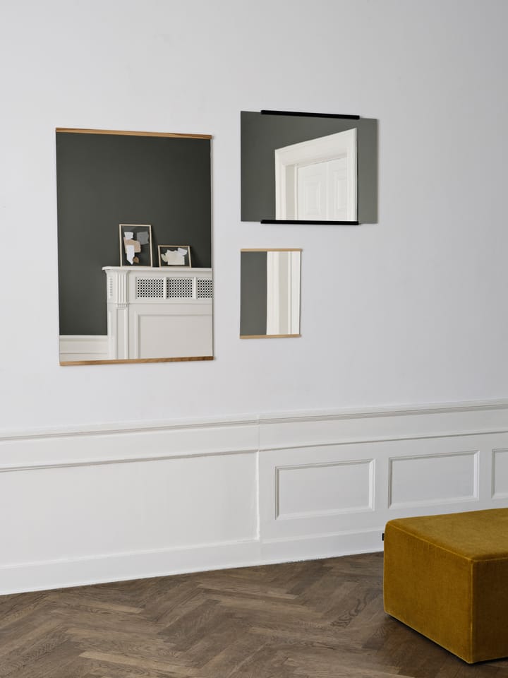 Rektangulær vægspejl 50x70 cm, Black MOEBE