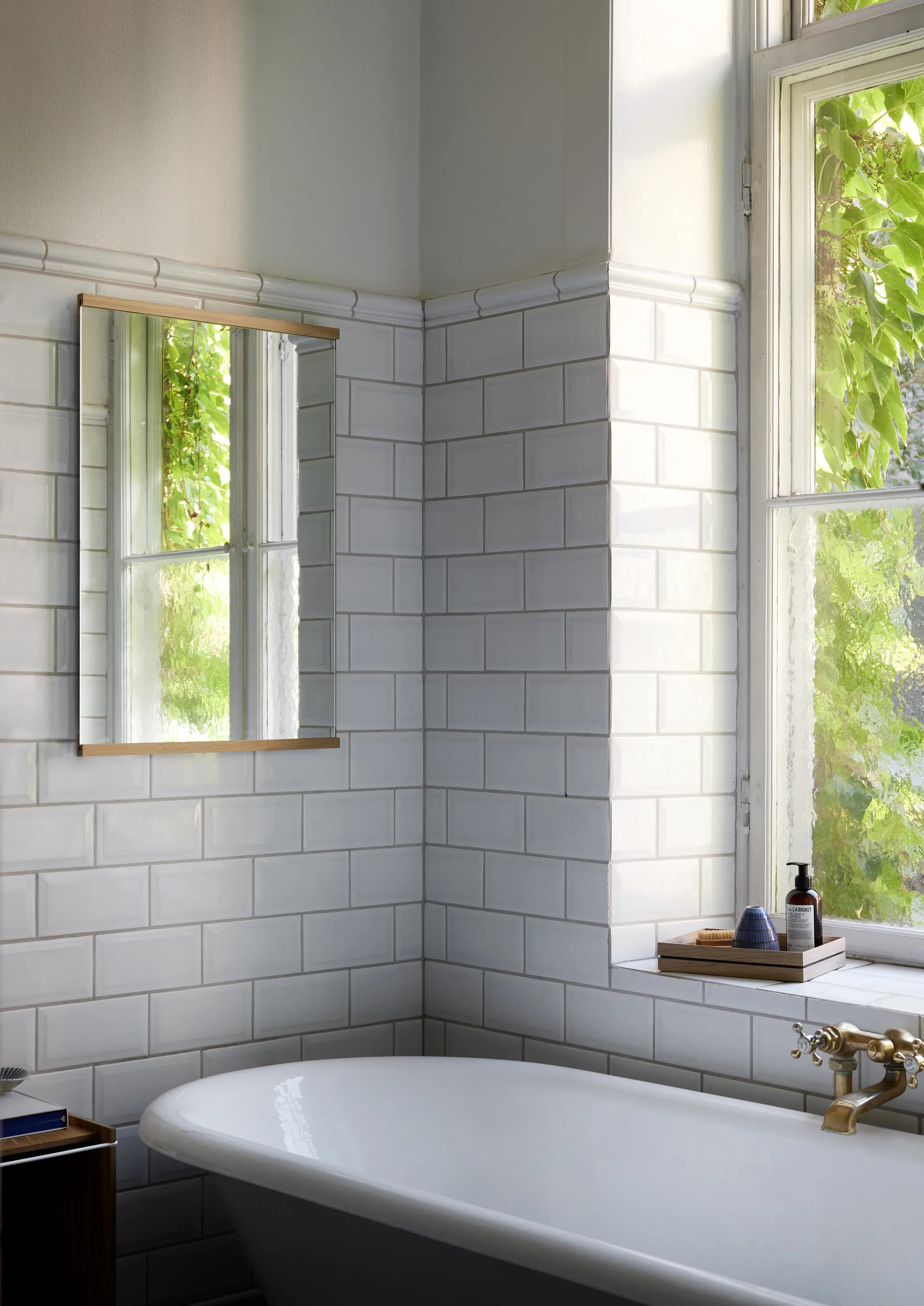 Rektangulær vægspejl 50x70 cm, Oak MOEBE