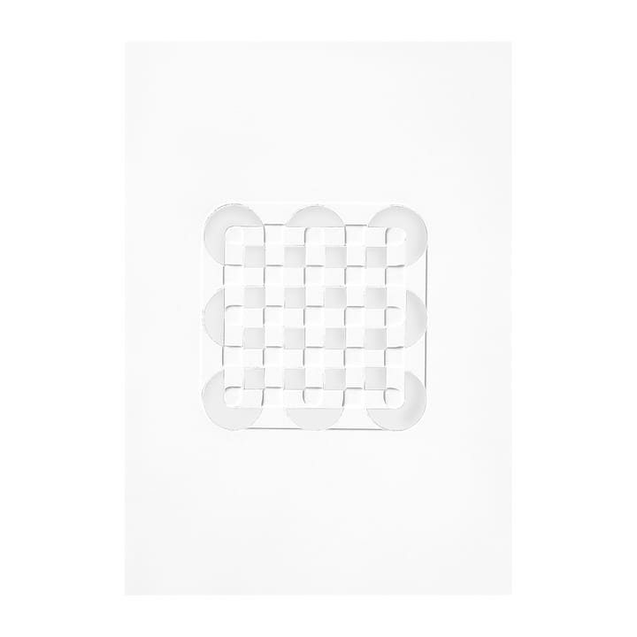 Relief kunstværk circles & squares 14,8x21 cm - Offwhite - MOEBE