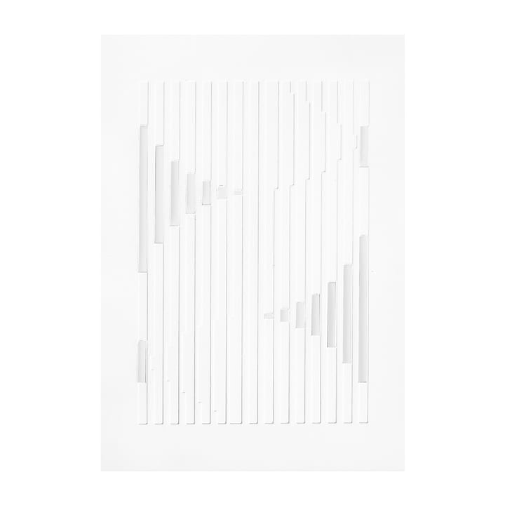 Relief kunstværk organic lines 14,8x21 cm - Offwhite - MOEBE