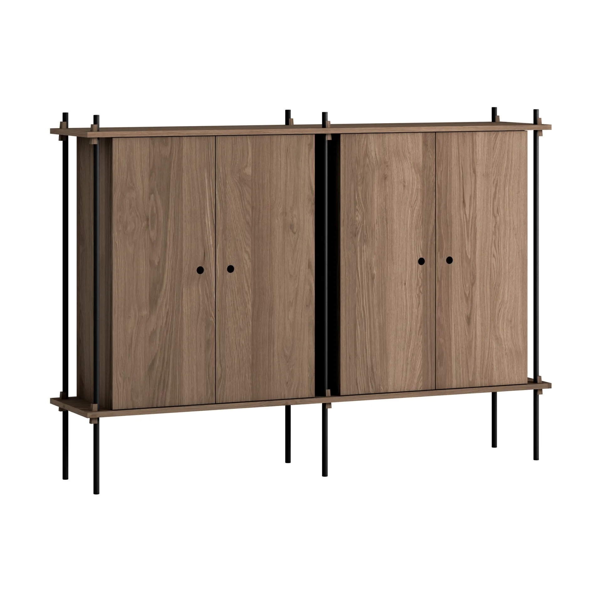 Shelving System Cabinet skab, Røget eg-black, 163x115x35 cm, S.115.2.E MOEBE