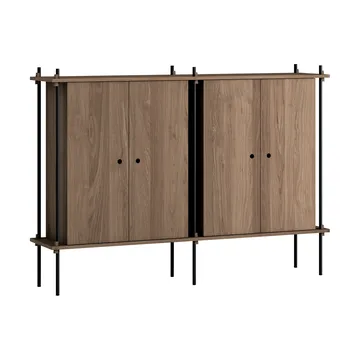 Shelving System Cabinet skab - Røget eg-black, 163x115x35 cm, S.115.2.E - MOEBE