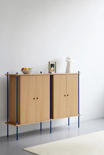 Shelving System Cabinet skab - Røget eg-black, 163x115x35 cm, S.115.2.E - MOEBE