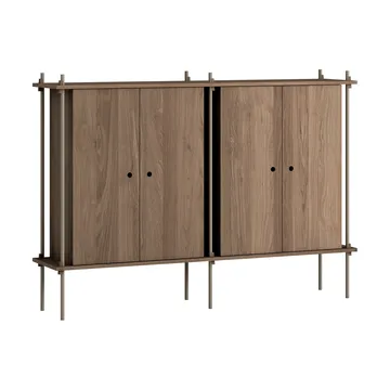 Shelving System Cabinet skab - Røget eg-warm grey, 163x115x35 cm, S.115.2.E - MOEBE