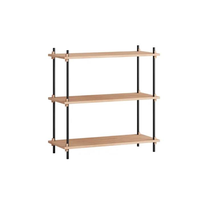 Shelving System classic hylde - Eg-black, 86x85x35 cm, S.85.1.A - MOEBE