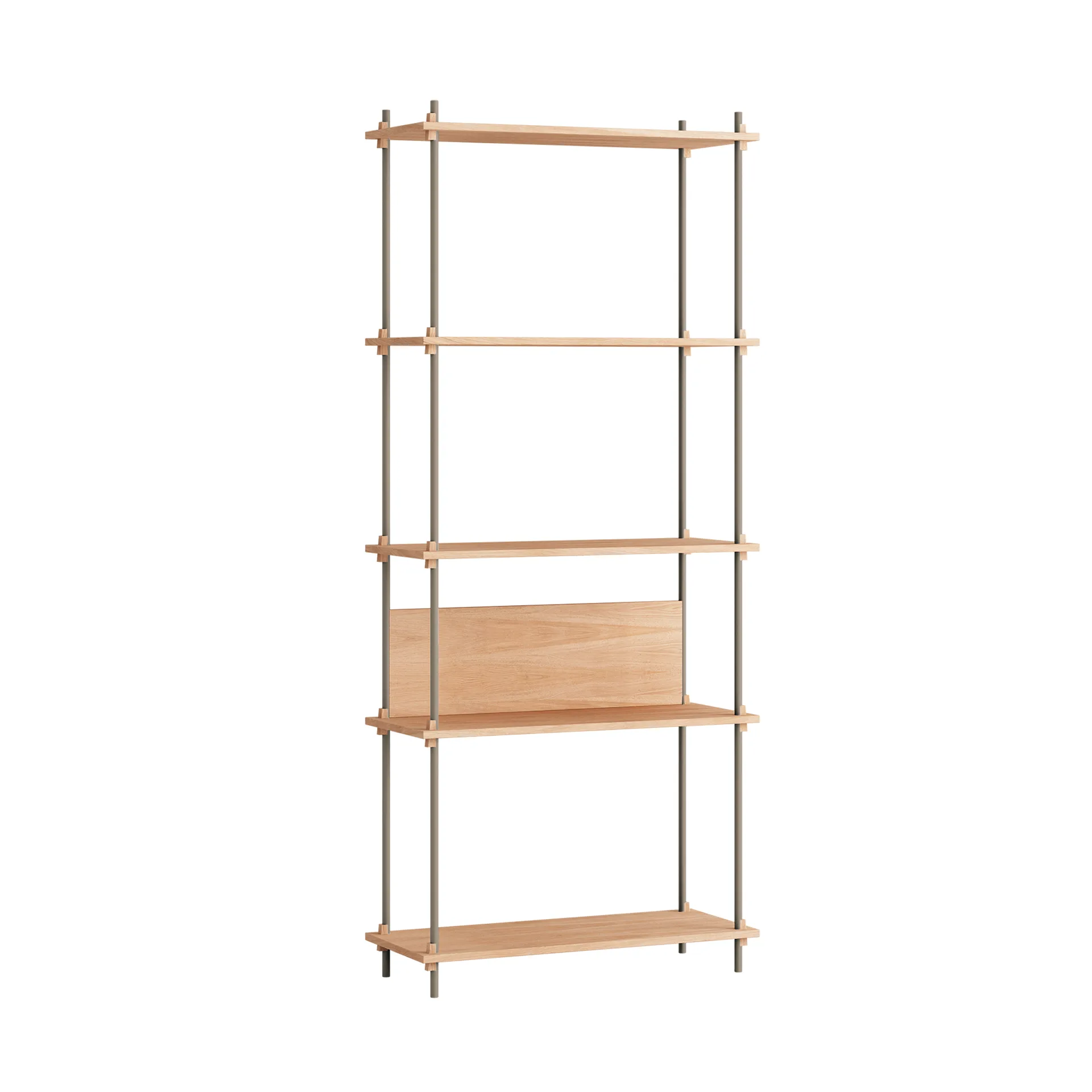 Shelving System classic hylde, Eg- warm grey, 86×200×35 cm, S.200.1.A MOEBE