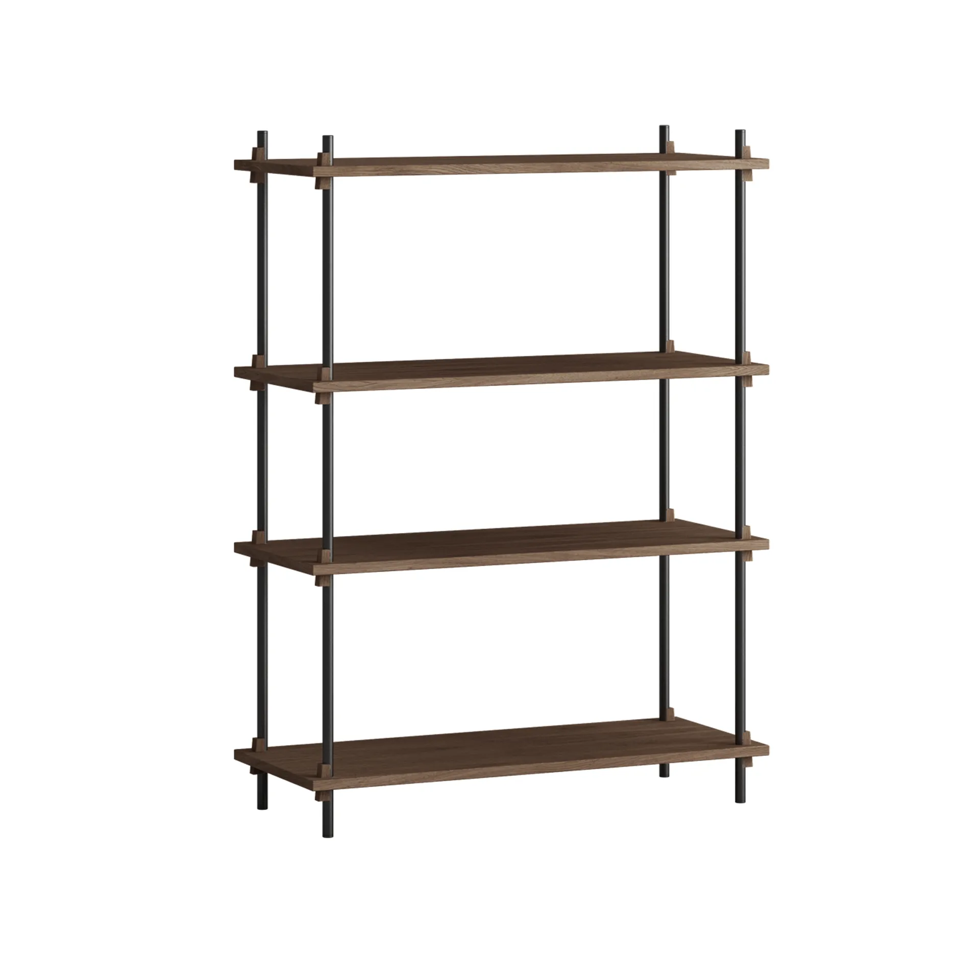 Shelving System classic hylde, Røget eg-black, 86x115x35 cm, S.115.1.A MOEBE