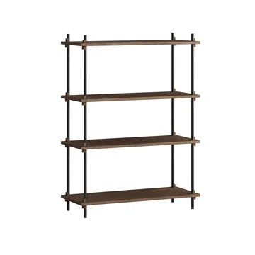 Shelving System classic hylde - Røget eg-black, 86x115x35 cm, S.115.1.A - MOEBE
