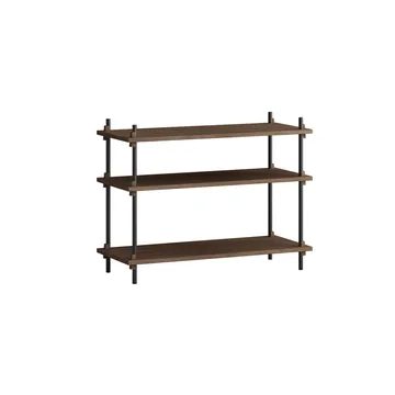 Shelving System classic hylde - Røget eg-black, 86x65x35 cm, S.65.1.A - MOEBE