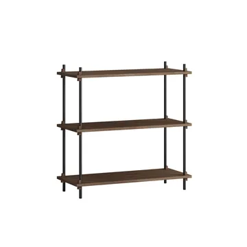 Shelving System classic hylde - Røget eg-black, 86x85x35 cm, S.85.1.A - MOEBE