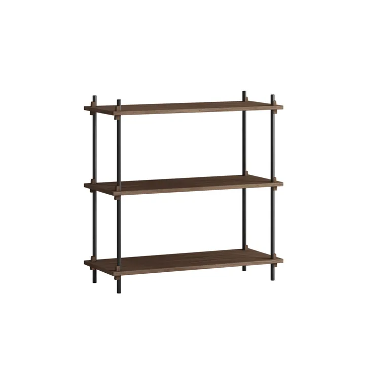 Shelving System classic hylde - Røget eg-black, 86x85x35 cm, S.85.1.A - MOEBE