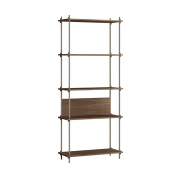Shelving System classic hylde - Røget eg-warm grey, 86×200×35 cm, S.200.1.A - MOEBE