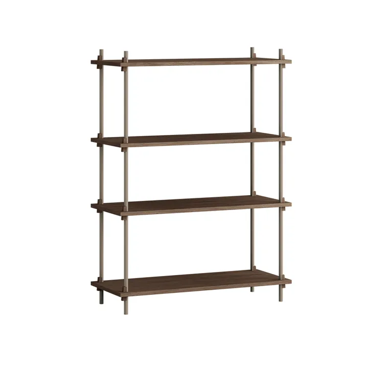 Shelving System classic hylde - Røget eg-warm grey, 86x115x35 cm, S.115.1.A - MOEBE