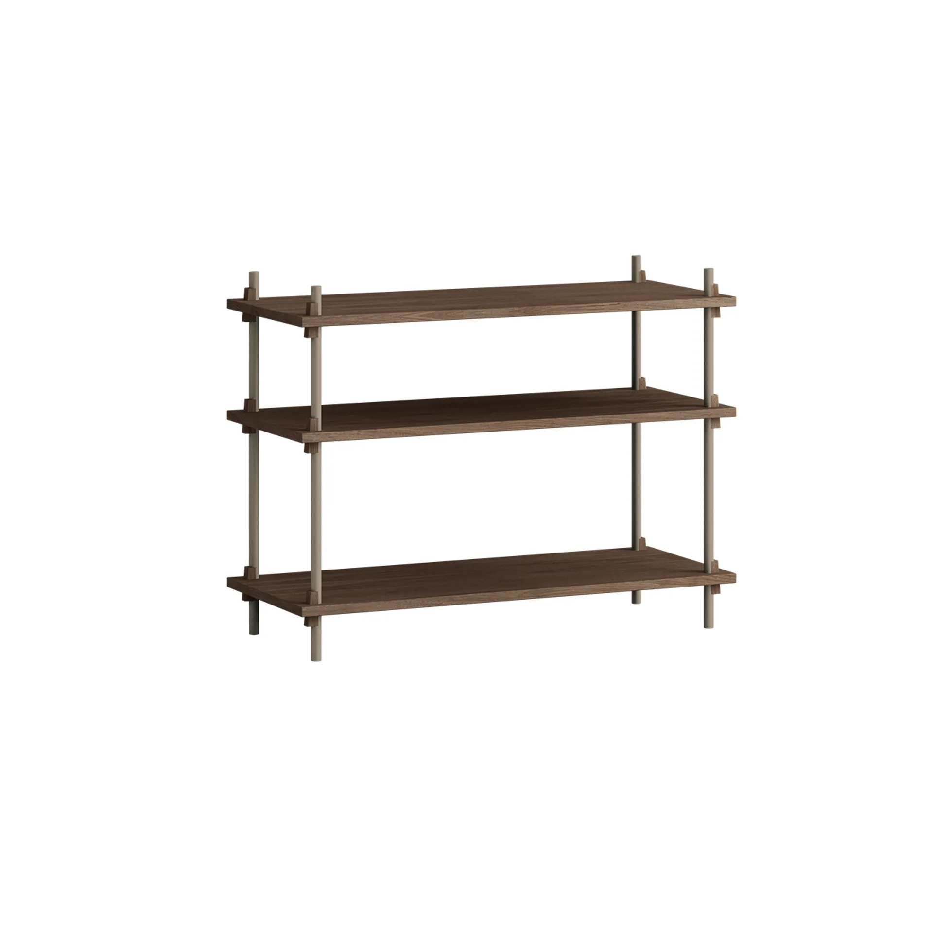 Shelving System classic hylde, Røget eg-warm grey, 86x65x35 cm, S.65.1.A MOEBE